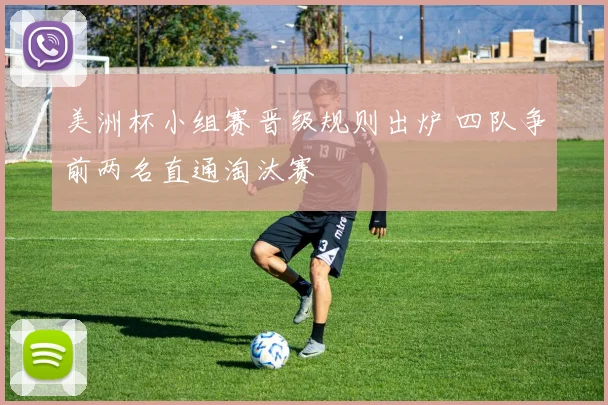 美洲杯小组赛晋级规则出炉 四队争前两名直通淘汰赛
