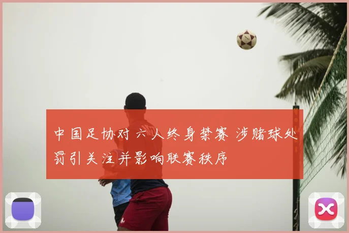 中国足协对六人终身禁赛 涉赌球处罚引关注并影响联赛秩序